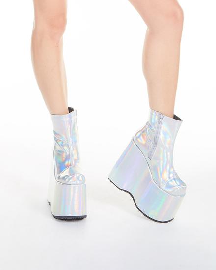 Hella Holographic Platform Boots