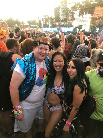 ravers in full festival outfits at Above and Beyond Therapy 250