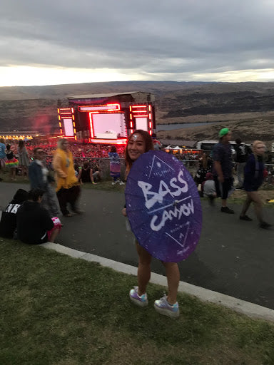 Purple Bass Canyon Umbrella at the Gorge Amphitheater