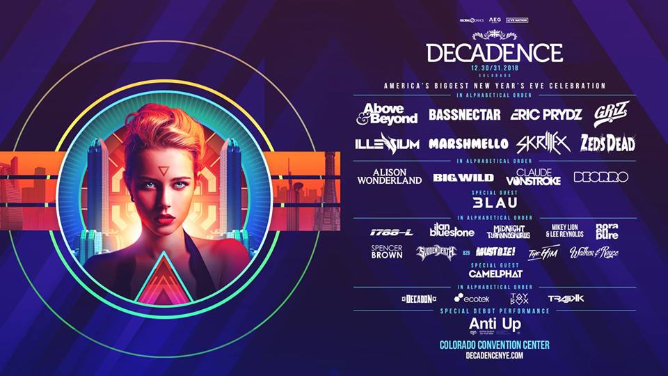 Decadence 2018 Lineup 