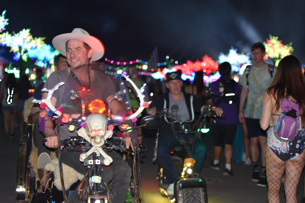 Bike riders at the Las Vegas Motor Speedway during EDC