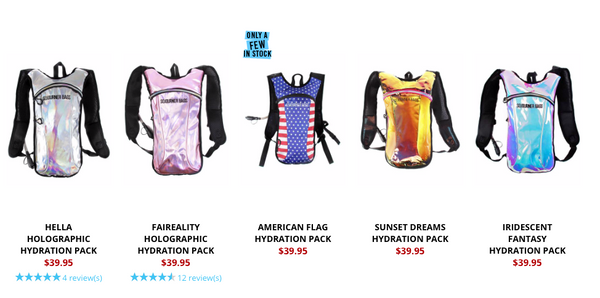 iHeartRaves Hydration Packs