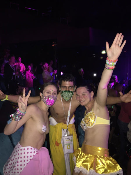 Kandi kids at themed party during groove cruise LA