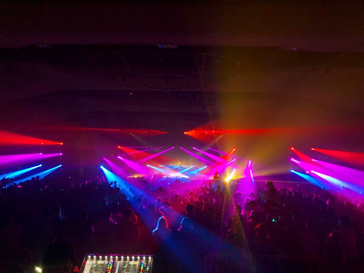 Lasers at a festival