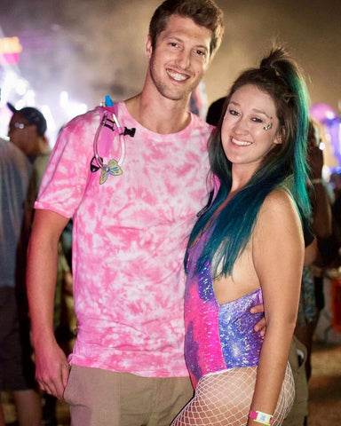 Couples Outfits with Pink and Purple matching tones