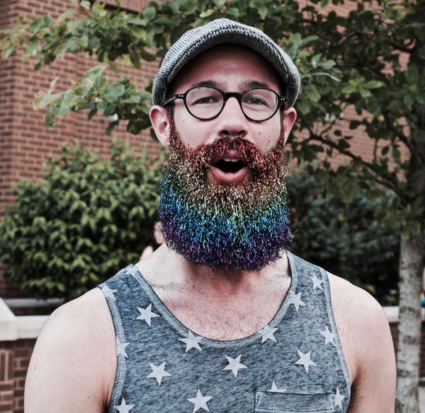 Rainbow Glitter Beard 