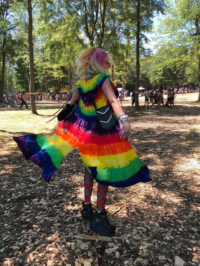 Rainbow Tie Dye Fringe Duster