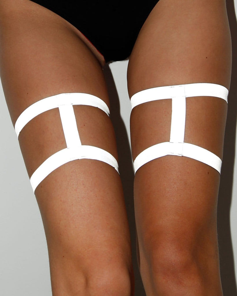 Harness Leg Garters - Reflective-Reflect--Makayla---S-M