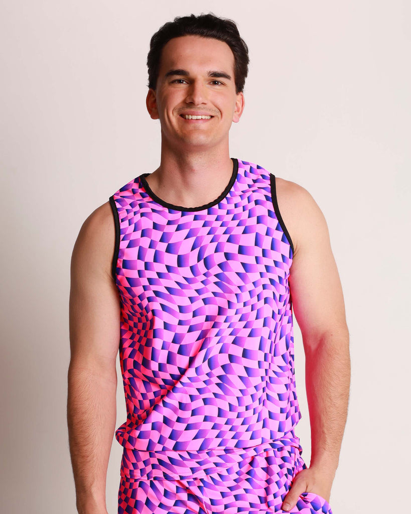 Rolita Couture x iHR Super Trippy Brolita Tank Top-Pink/Purple-Front--David---L