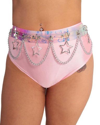 Shooting Stars Holographic Body Chain Belt