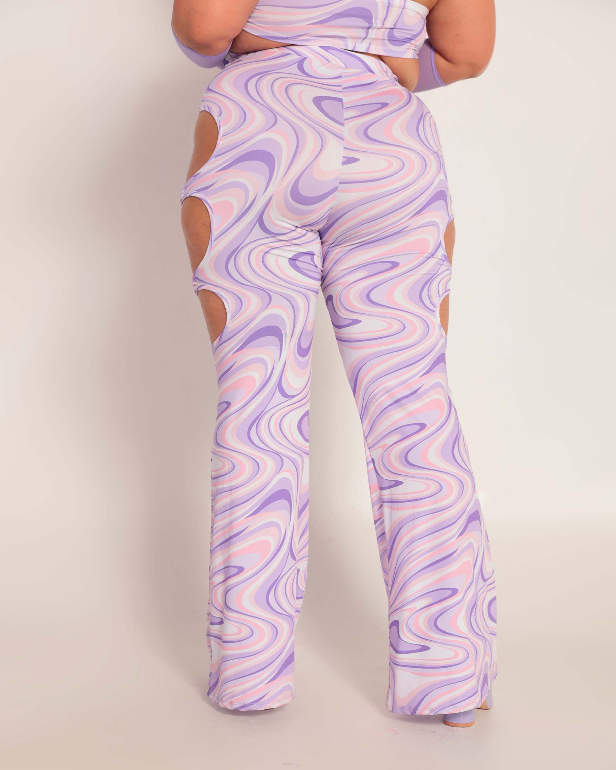 Swirly Sis Cutout O-Ring Bell Bottoms – iHeartRaves