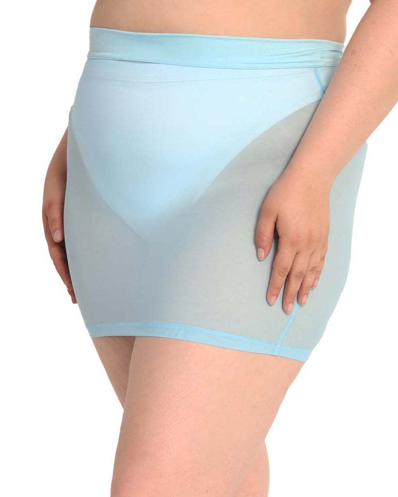 Up 2 No Good Mesh Mini Skirt-Curve1-Blue-Side--Bailey---1X