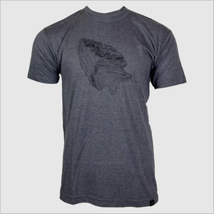 Topo Arrowhead T-Shirt ~ Heather Grey - Aspinwall Mountain Wear