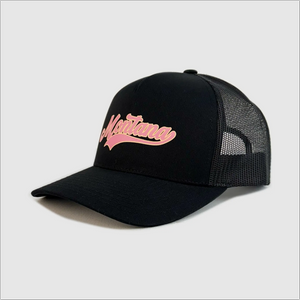 Topaz Montana Baseball Script Hat ~ Black - Aspinwall Mountain Wear