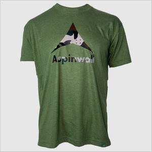 Vertical Trademark Easy Company Camo T-Shirt ~ Heather Olive - Aspinwall Mountain Wear