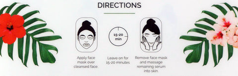 Hanalei Company Sheet Mask Directions
