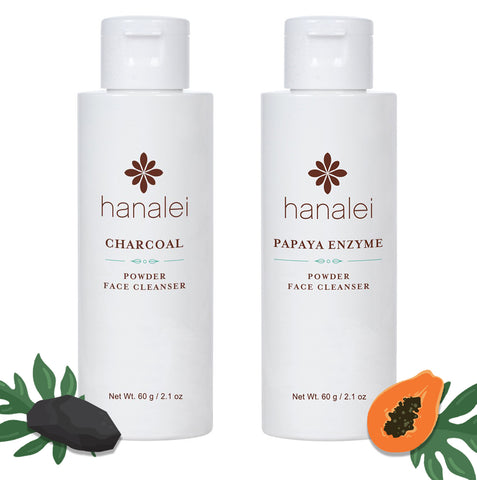 Hanalei Company Charcoal Powder Face Cleanser and Papaya Enzyme Powder Face Cleanser