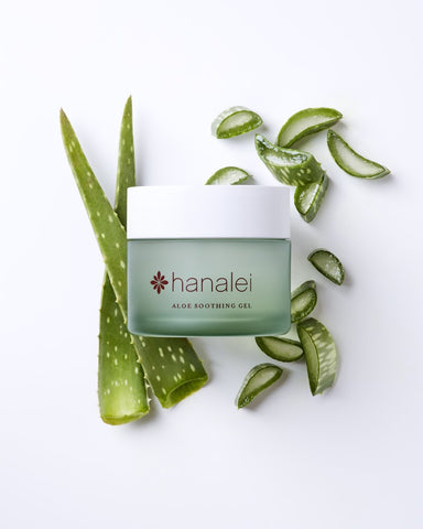 Island Aloe Gel by Hanalei company with Aloe Vera Plant