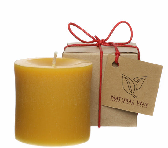 Pure Beeswax Candle 3x6'' ~90 hours – Natural Way Products Inc.