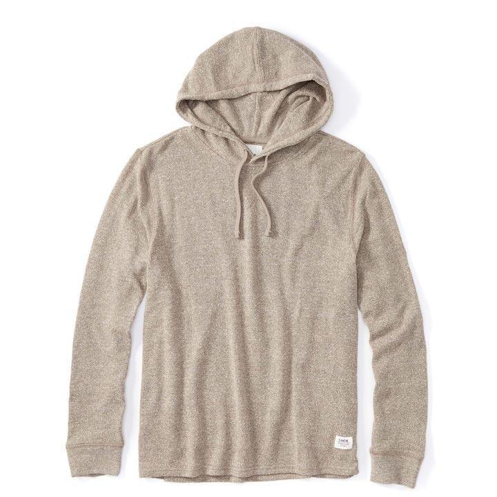 Knit Pullover Drawstring Hoodie | Men's Hooded Sweater | Light Grey ...