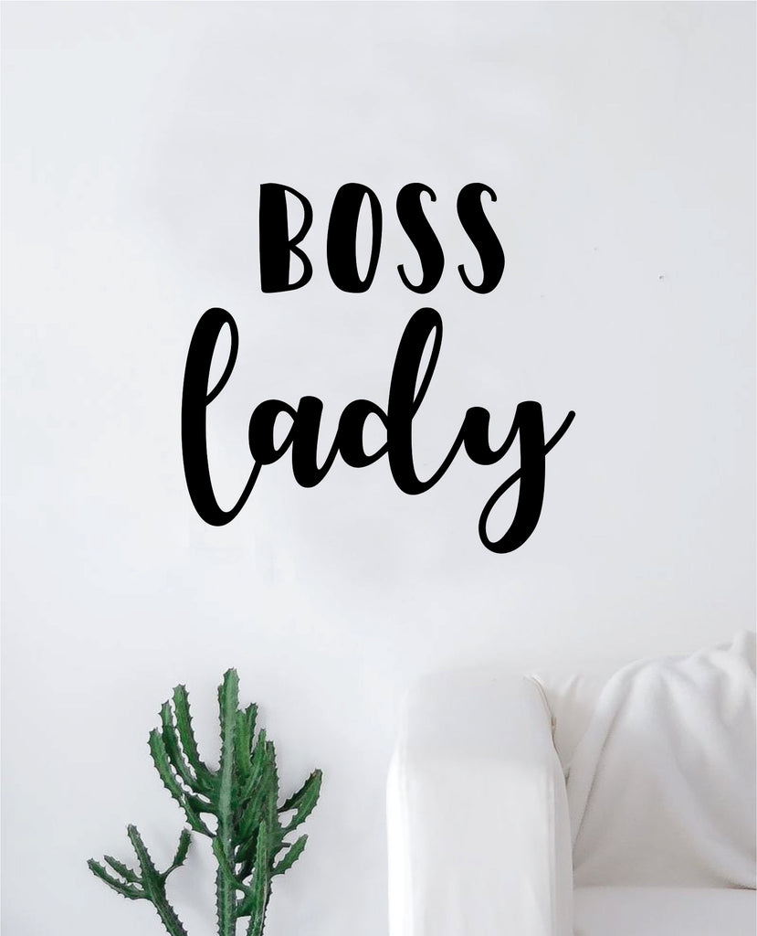 Boss Lady Wall Decal Sticker Vinyl Art Bedroom Living Room Decor Decoration Teen Quote Inspirational Motivational Cute Girls Woman Feminism Feminist