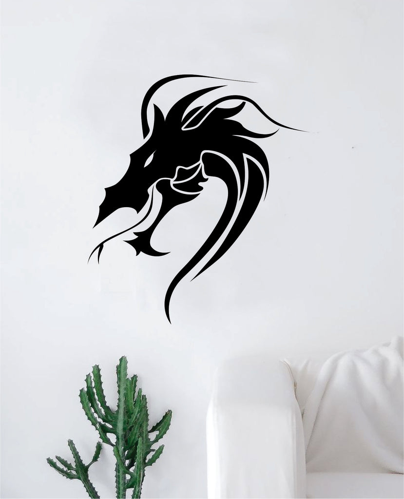 Dragon V6 Wall Decal Decor Art Sticker Vinyl Room Bedroom Teen Kids Mythical Fire King Tattoo Nursery