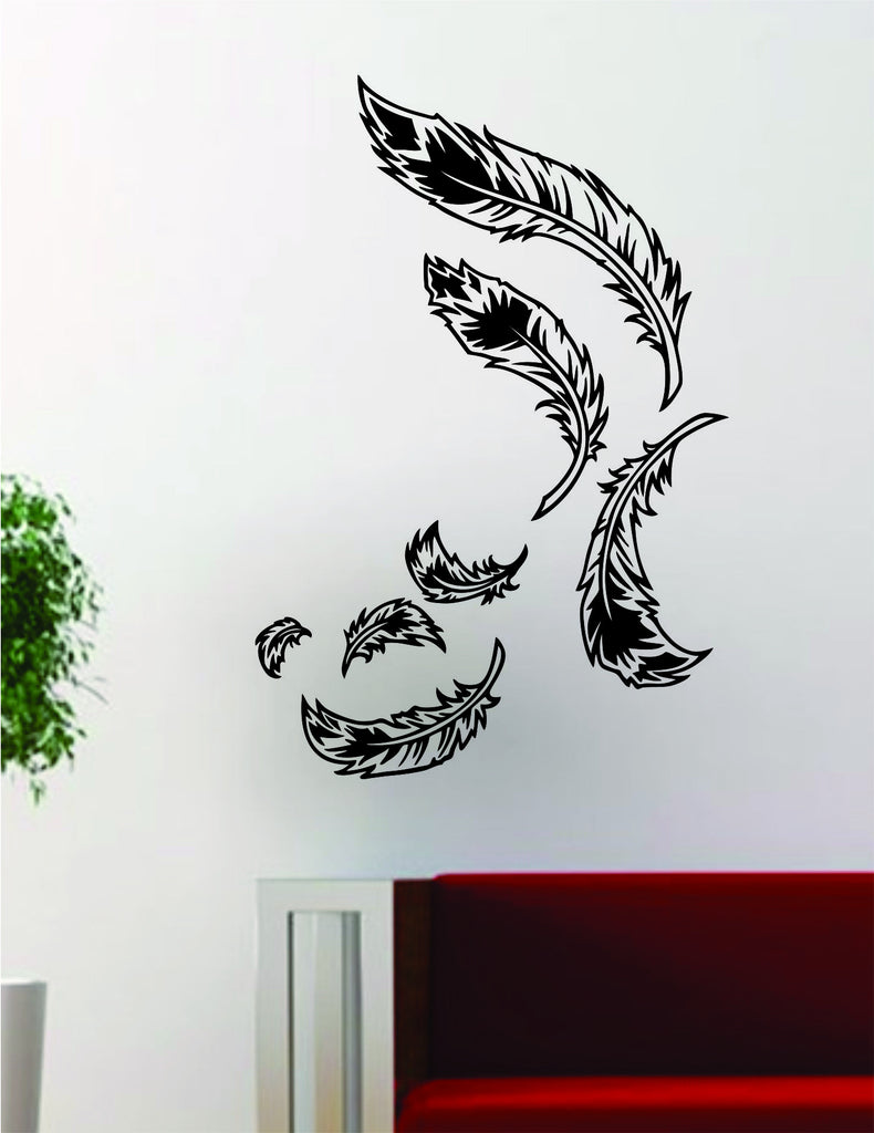 Feathers V5 Design Decal Sticker Wall Vinyl Decor Art Boop Decals