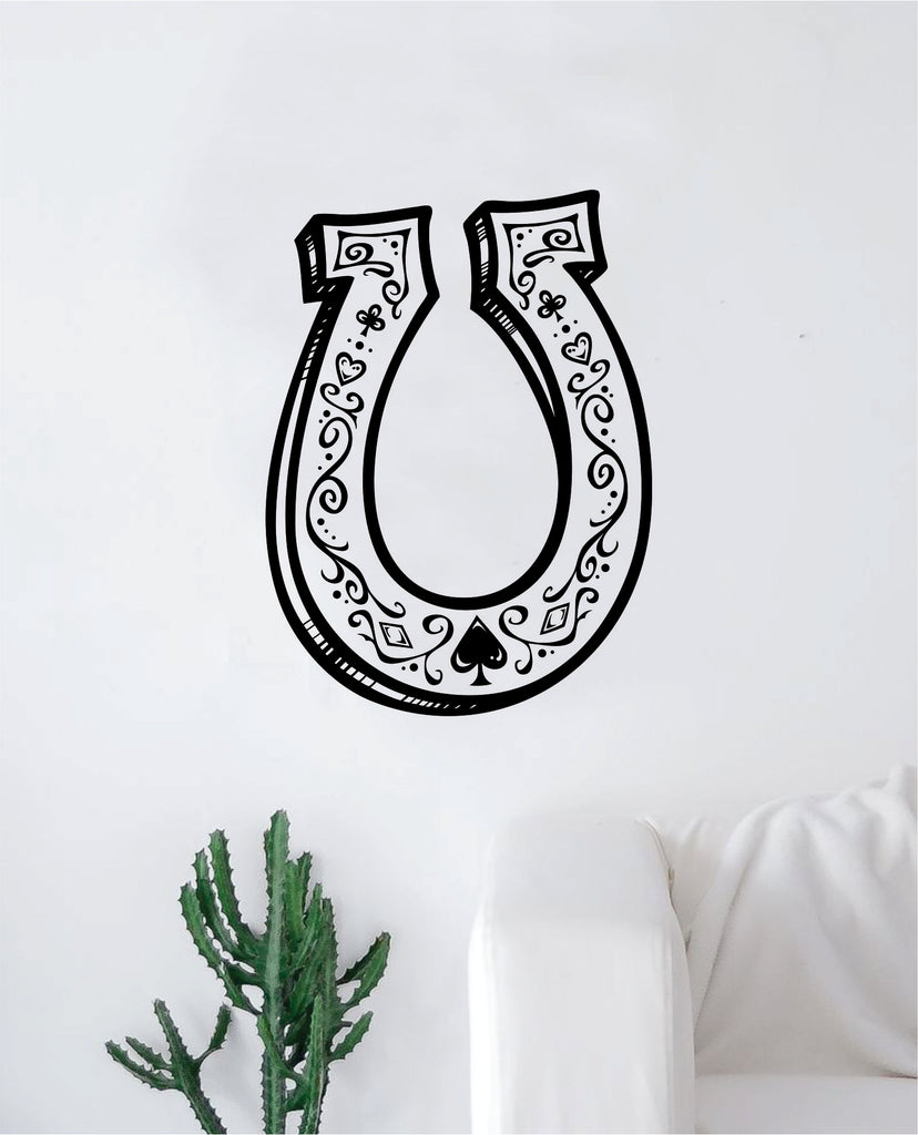 Horseshoe V4 Horse Design Animal Decal Sticker Wall Vinyl Decor Art Bedroom Room Luck Kids Teen