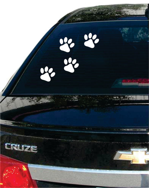 dog paw print window decals