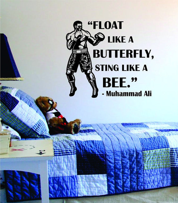 Muhammad Ali Float Like A Butterfly Sting Like A Bee Version 1 Design Boop Decals