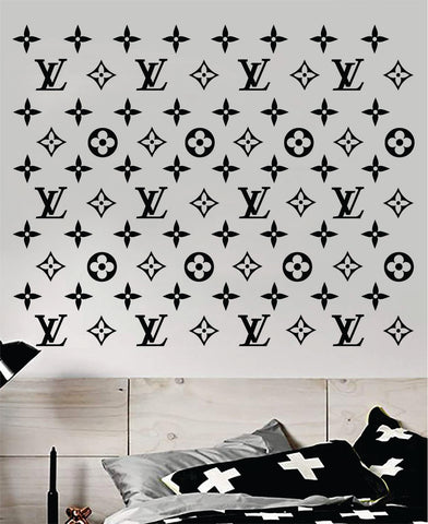 Louis Vuitton Logo Pattern Wall Decal Home Decor Bedroom Room Vinyl St – boop decals