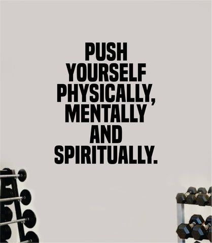 Push Yourself V5 Quote Wall Decal Sticker Vinyl Art Wall Bedroom Room ...