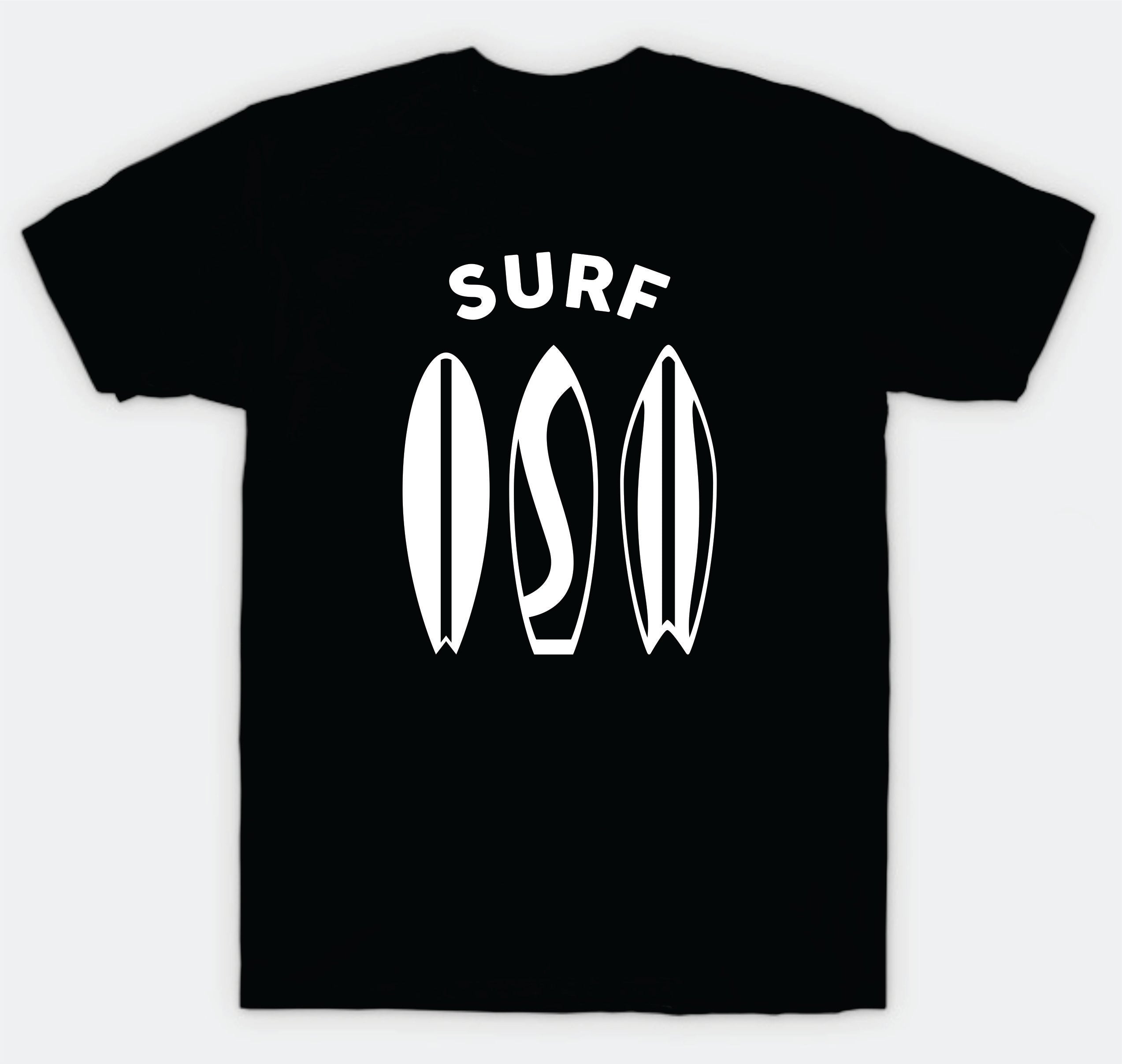 Surf Surfboards Beach T-Shirt Tee Shirt Vinyl Heat Press Custom 