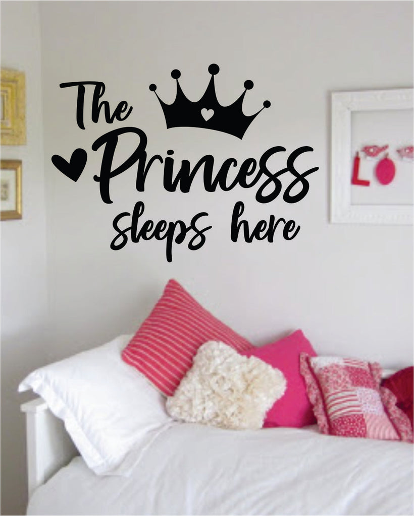 The Princess Sleeps Here Wall Decal Decor Art Sticker Vinyl Room Bedro Boop Decals 