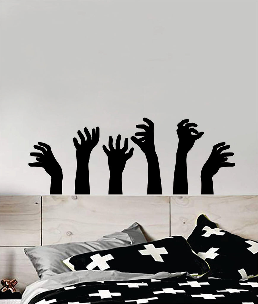 Zombie Hands V2 Decal Sticker Wall Vinyl Art Home Room Decor Teen Kids Bedroom Scary Halloween Skull Walking Dead