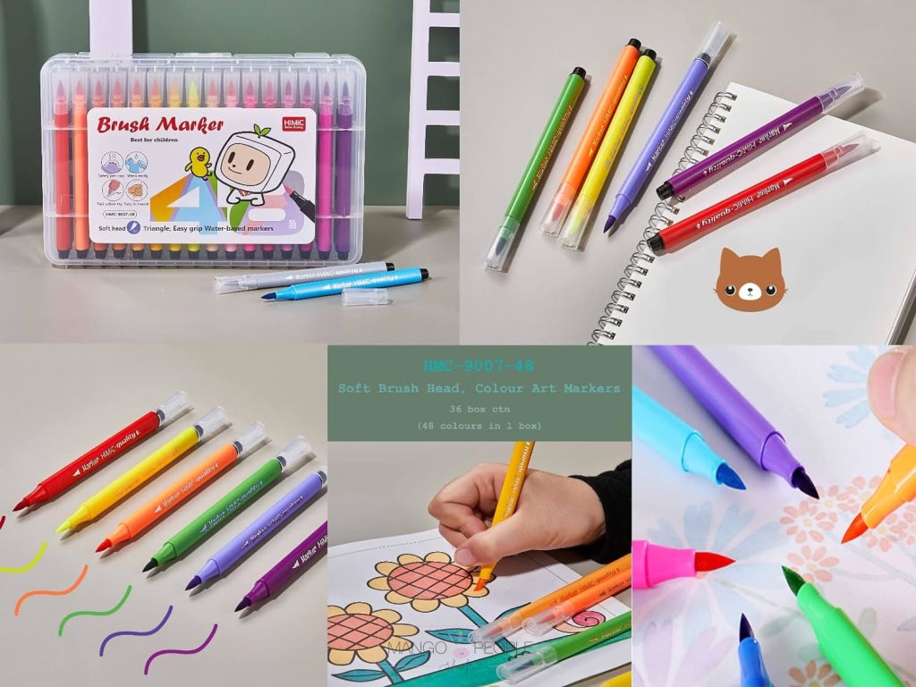 AIKENR Kids Colour Pens Washable - Water Colour Drawing Pen Set Watercolour  Colouring Pens Assorted Colours Marker Pens for Children Drawing Doodling