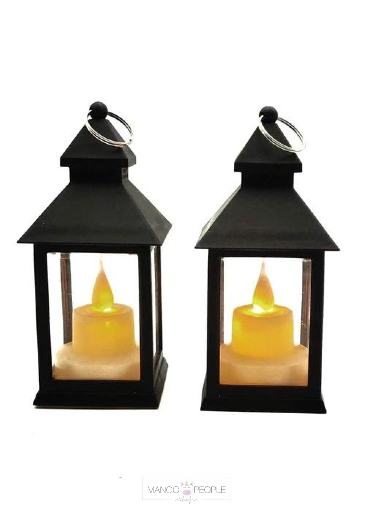 Vintage NOMA One 4 All Black Metal Caroling Emergency Candle Lantern Lamp