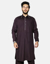 Dark Maroon Stitched Kameez Shalwar (AMW-WSK-002) Annafeu Apparels