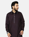 Dark Maroon Stitched Kameez Shalwar (AMW-WSK-002) Annafeu Apparels