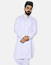 White Stitched Kameez Shalwar (AMW-WSK-007) Annafeu Apparels