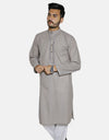 Chambray Embroidered Stitched Kurta (AMW-CK-001) Annafeu Apparels