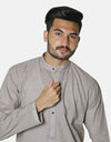 Chambray Embroidered Stitched Kurta (AMW-CK-001) Annafeu Apparels