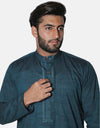 Chambray Embroidered Stitched Kurta (AMW-CK-003) Annafeu Apparels