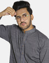 Chambray Embroidered Stitched Kurta (AMW-CK-004) Annafeu Apparels