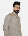 Chambray Embroidered Stitched Kurta (AMW-CK-005) Annafeu Apparels