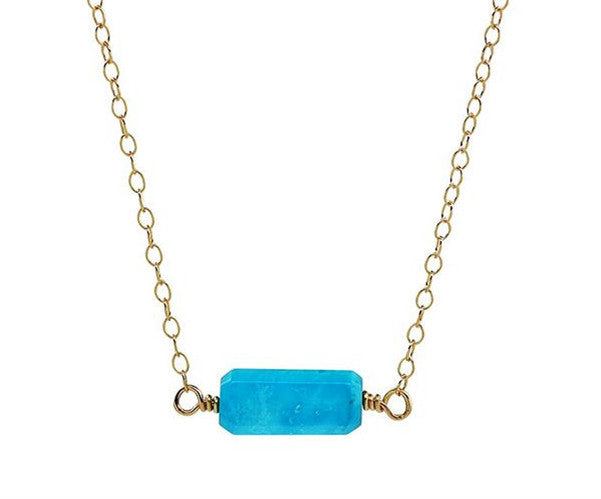 Gold Sleeping Beauty Turquoise Necklace