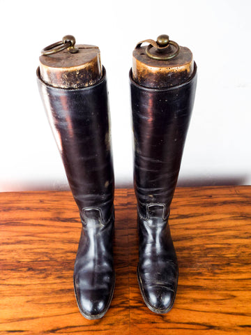 Antique Victorian English Leather Military Riding Boots W Original ...