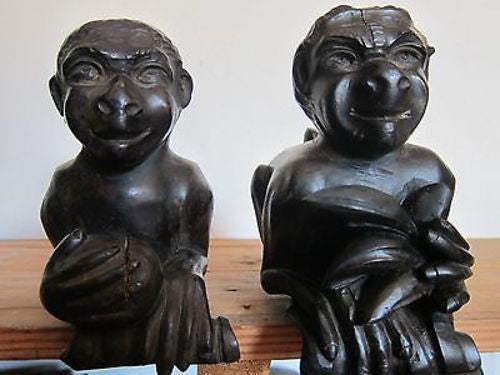 19th Century Architectural Wooden Carved Monkeys