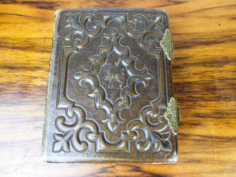 Antique 1870s Photograph Album Tin Types Miniature Clasp Album ...