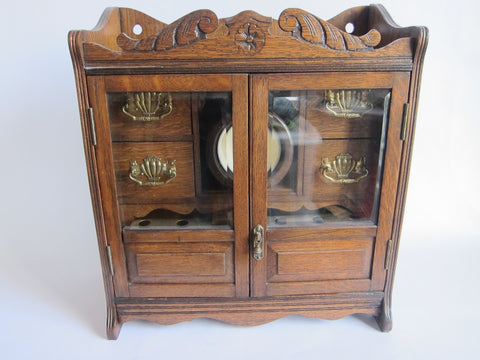 Antique Cigar Humidor Hanging Smoking Cabinets Yesteryear
